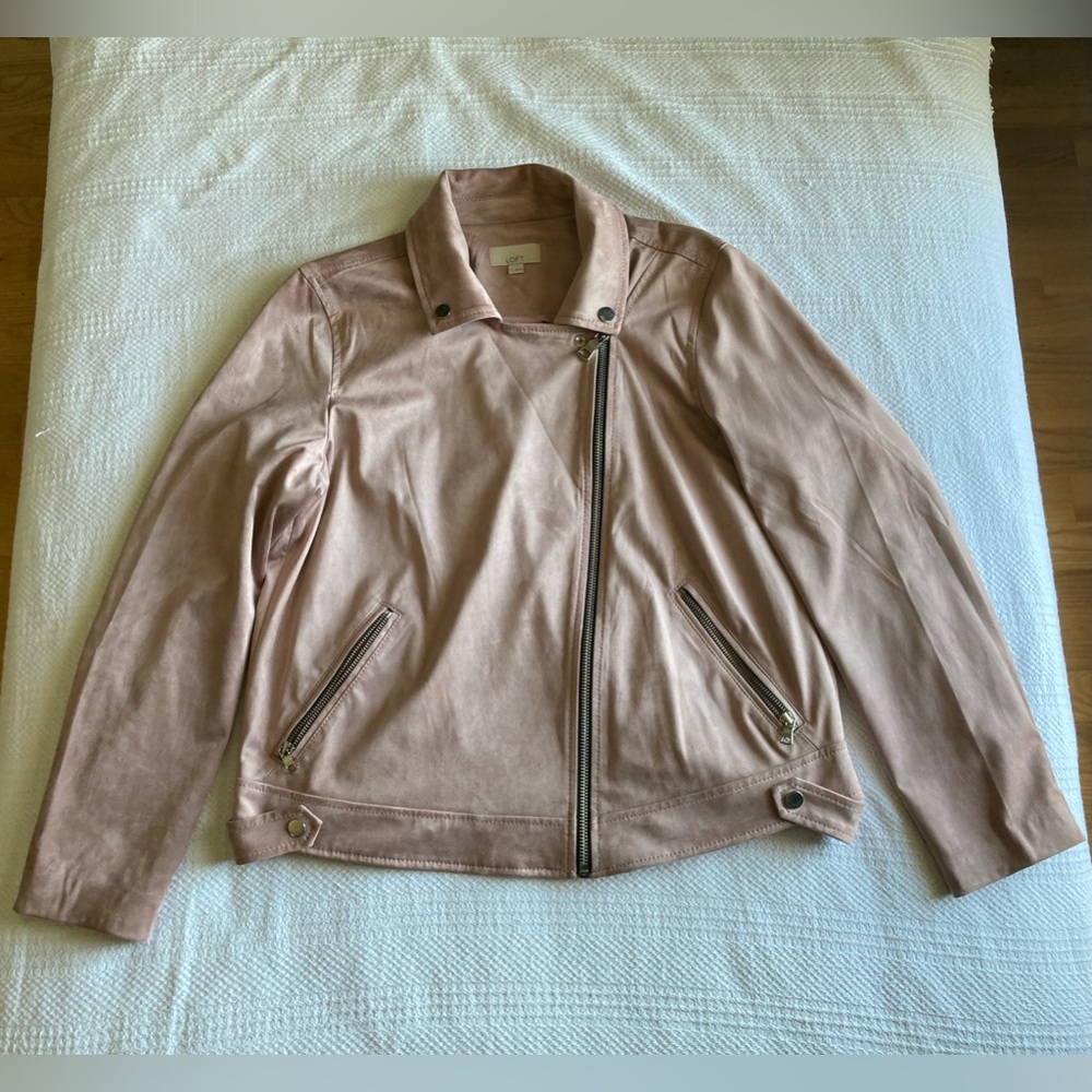 LOFT Pink Suede Jacket